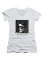 White Die Hipster Scum Juniors V-Neck T-Shirt