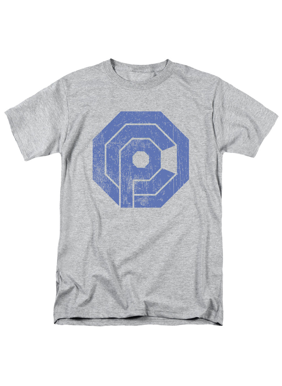 Gray Distressed Logo T-Shirt