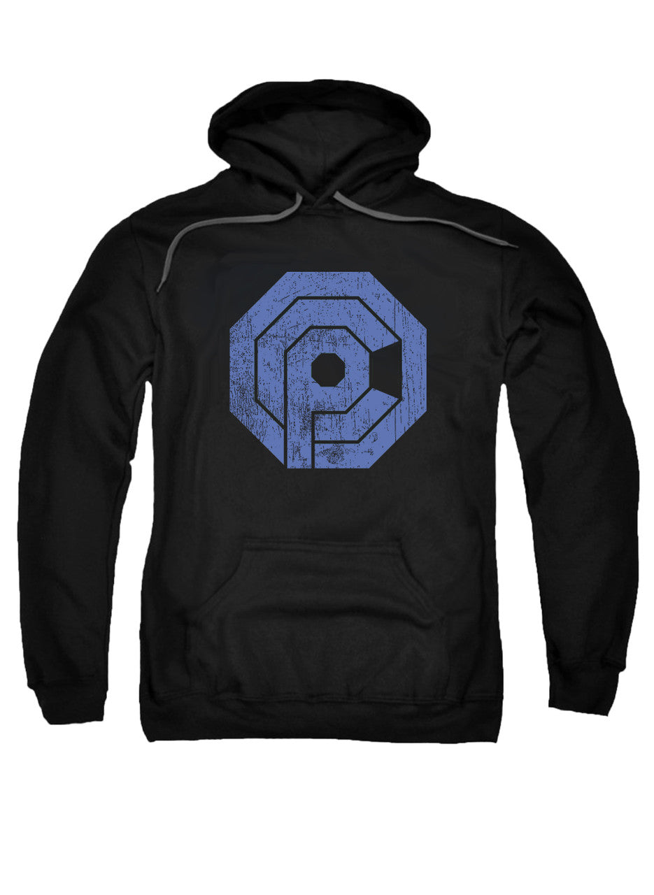 Black Distressed Logo Hoodie