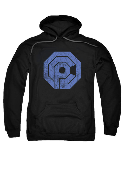 Black Distressed Logo Hoodie