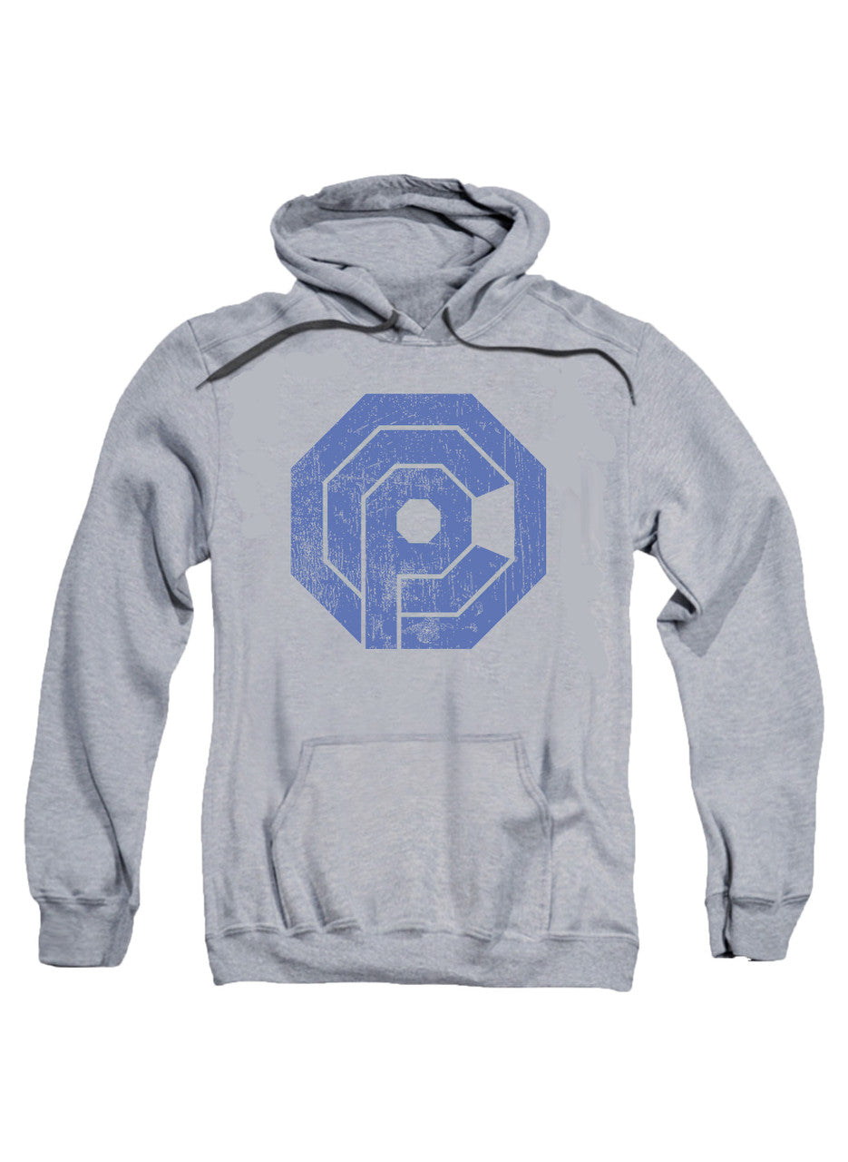 Gray Distressed Logo Hoodie