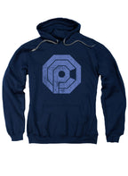 Navy Distressed Logo Hoodie