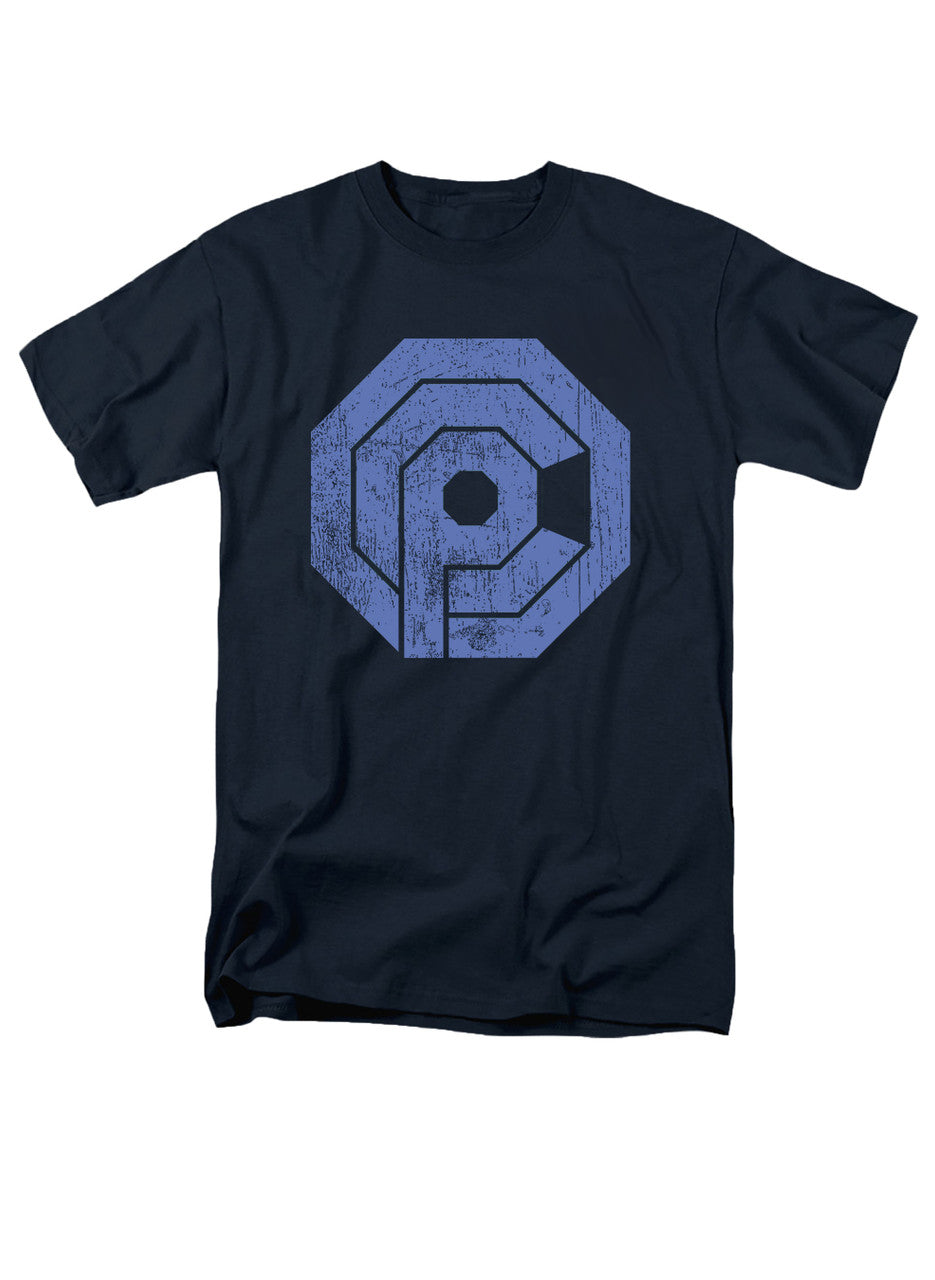 Navy Distressed Logo T-Shirt