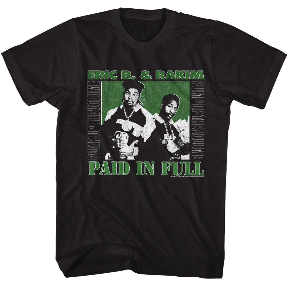 Black Eric B. & Rakim t-shirt featuring Eric B and Rakim Paid In Full 1987 album design