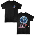 Black ET the Extraterrestrial t-shirt featuring ET Moon front and back design
