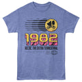 Light blue heather ET the Extraterrestrial t-shirt featuring ET 1982 design