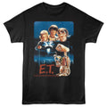 Black ET the Extraterrestrial t-shirt featuring ET Family Poster design