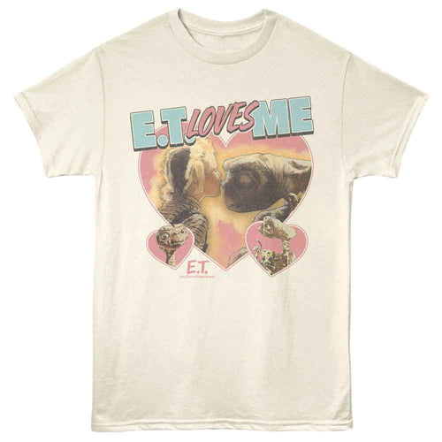 Natural ET the Extraterrestrial t-shirt featuring ET Loves Me design