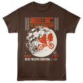 Dark chocolate ET the Extraterrestrial t-shirt featuring ET Silhouette Over Moon design