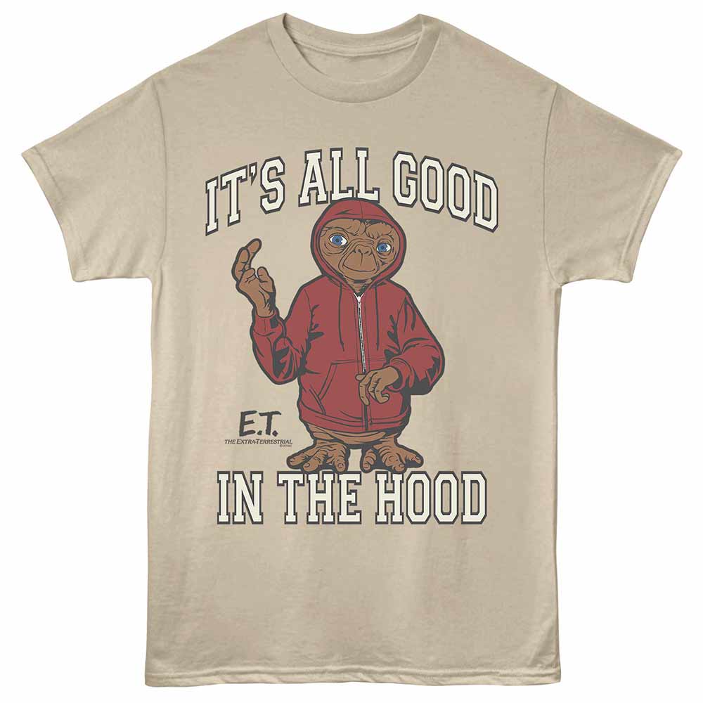 Sand ET the Extraterrestrial t-shirt featuring a All Good design
