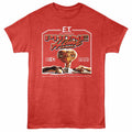 Red heather ET the Extraterrestrial t-shirt featuring a Phone Home Contained design