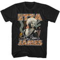 Black Etta James t-shirt featuring Etta James Portrait And Shapes design