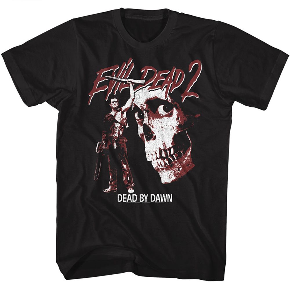 Black Evil Dead t-shirt featuring Evil Dead Ash And Skull design