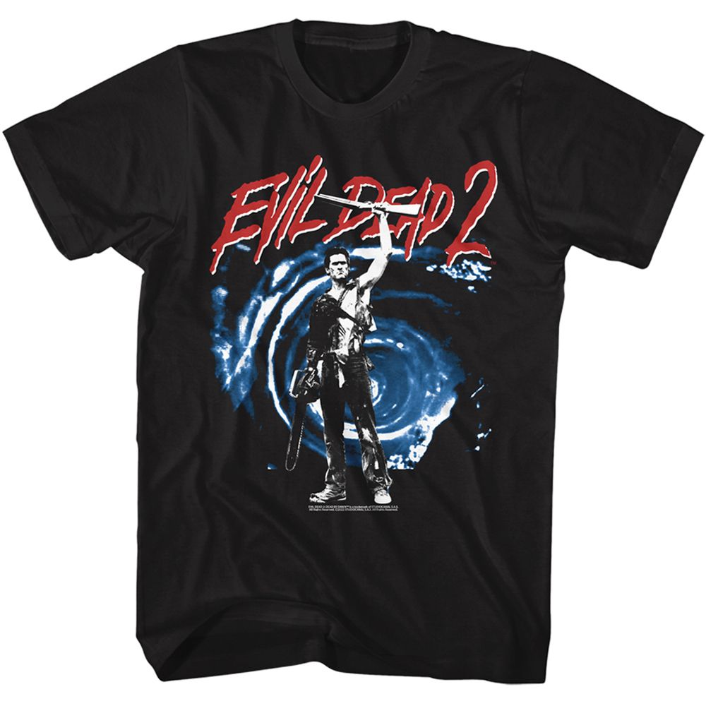 Black Evil Dead t-shirt featuring Evil Dead Ash And Portal design