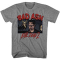Graphite heather Evil Dead t-shirt featuring Evil Dead Bad Ash design