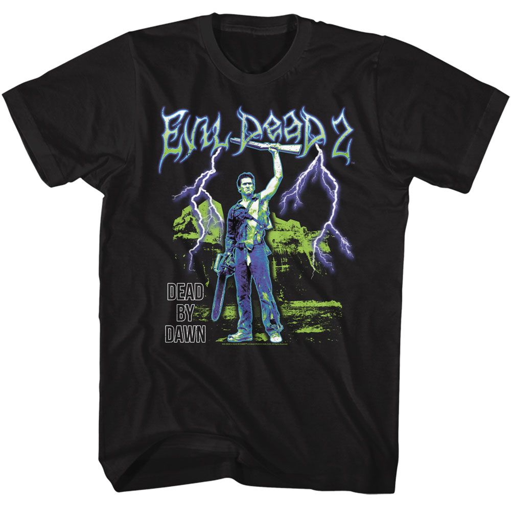 Black Evil Dead t-shirt featuring Evil Dead Lightning design