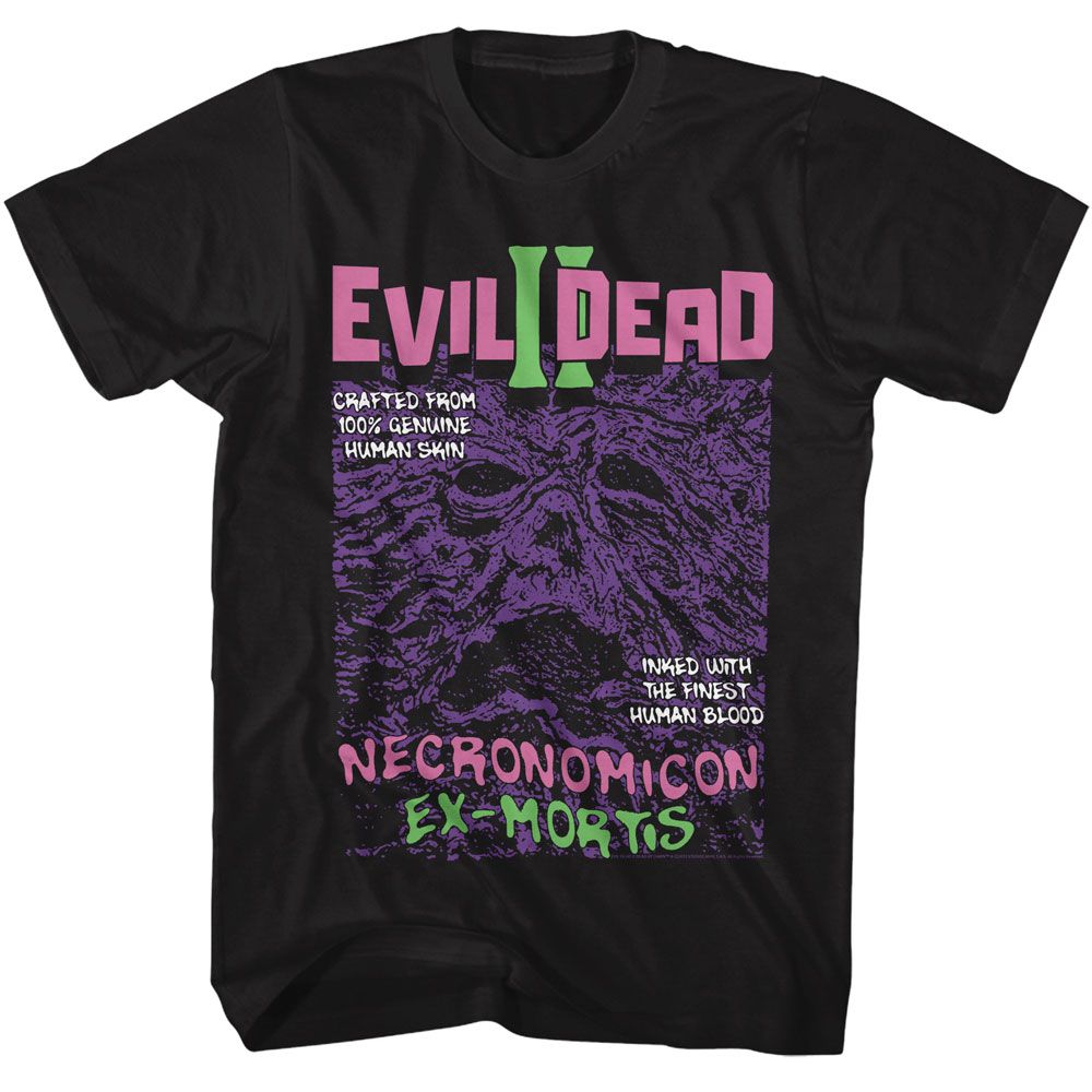Black Evil Dead t-shirt featuring Evil Dead Ex Mortis Necronomicon design