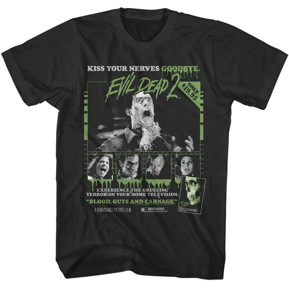 Smoke gray Evil Dead t-shirt featuring Evil Dead Home Movie Poster design