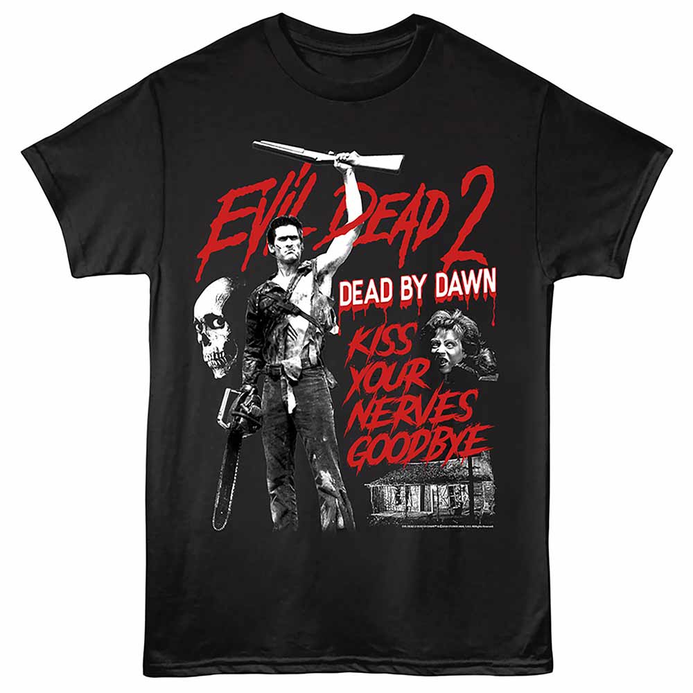 Black Evil Dead t-shirt featuring a Nerves design