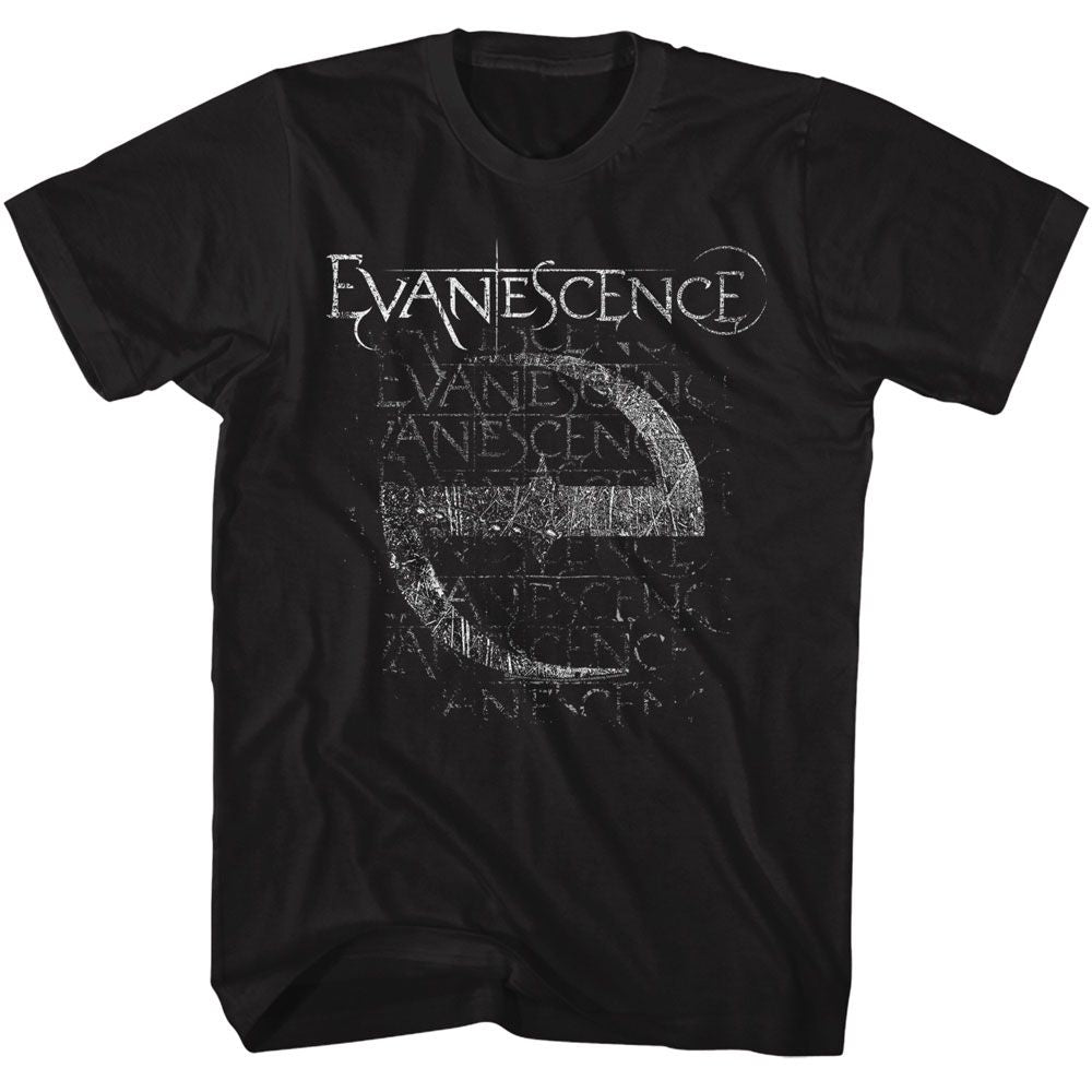 Black Evanescence t-shirt featuring Evanescence E logo design