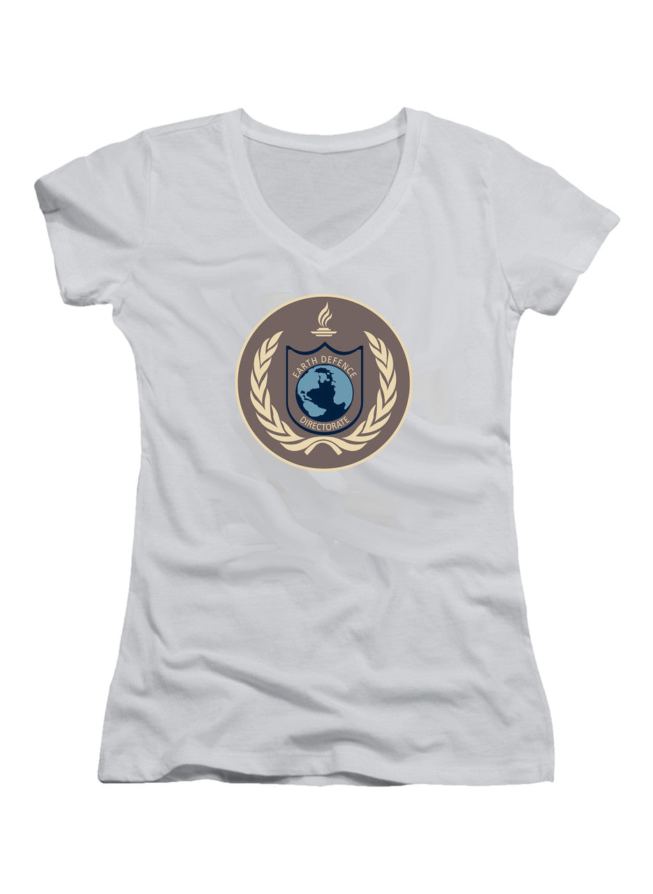 White Earth Defense Directorate Juniors V-Neck T-Shirt