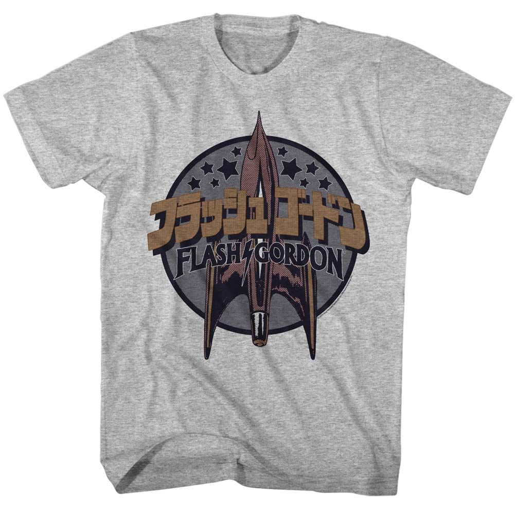 Gray heather Flash Gordon t-shirt featuring Flash Gordon Halftone design
