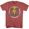 Red heather Flash Gordon t-shirt featuring Flash Gordon Aaaaa Hhhhh Queen song design