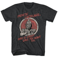 Black heather Flash Gordon t-shirt featuring Flash Gordon Pathetic Earthlings design