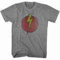Graphite heather Flash Gordon t-shirt featuring Flash Gordon Bolt Circle lightning design