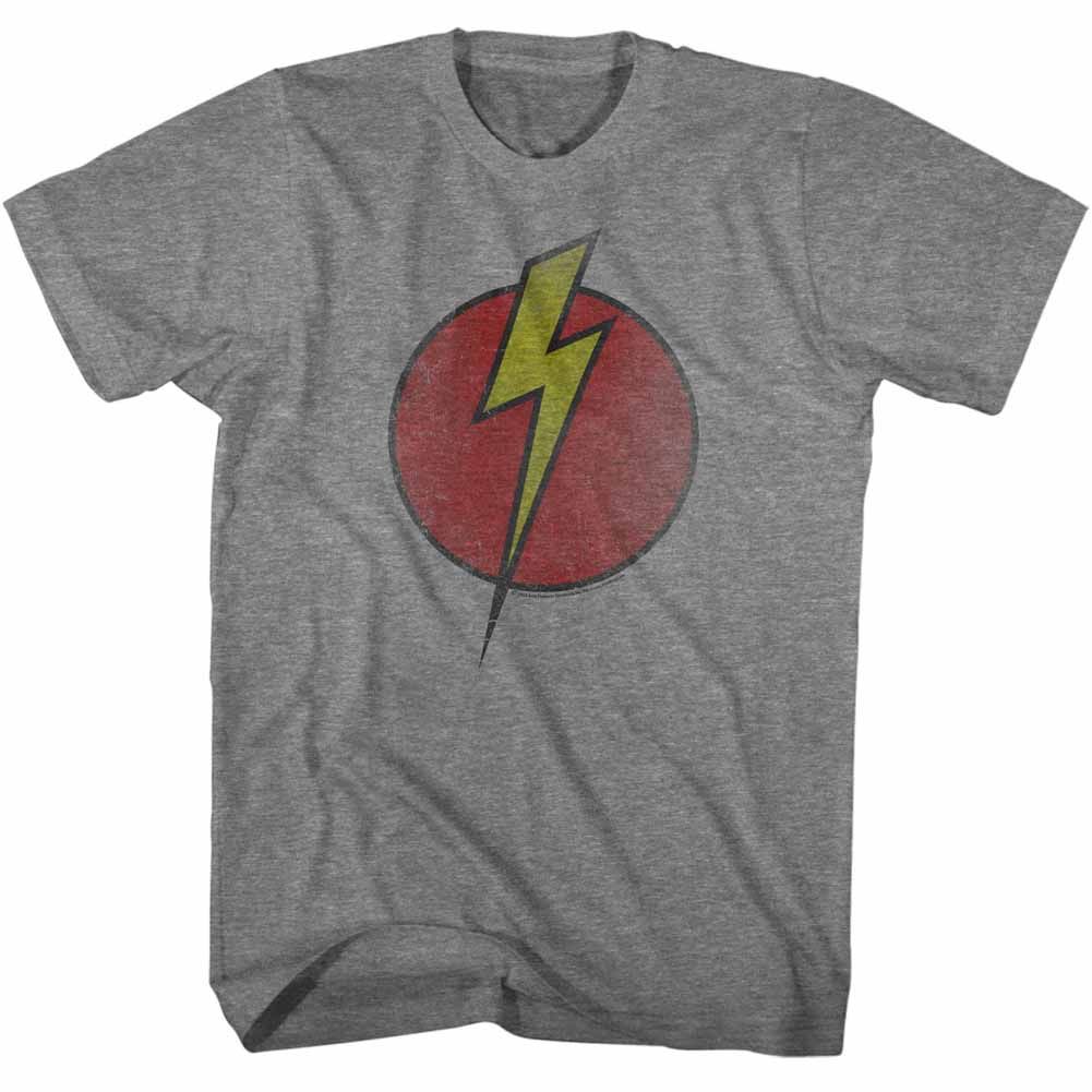 Graphite heather Flash Gordon t-shirt featuring Flash Gordon Bolt Circle lightning design