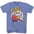 Light blue heather Flash Gordon t-shirt featuring Flash Gordon Raygun design