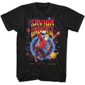 Black Flash Gordon t-shirt featuring Flash Gordon Saviour Of The Universe design