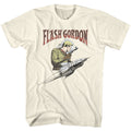 Natural Flash Gordon t-shirt featuring Flash Gordon Flash Rocket design