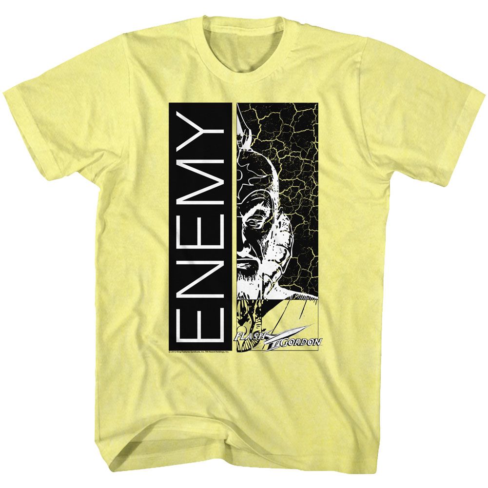 Yellow heather Flash Gordon t-shirt featuring Flash Gordon Enemy design