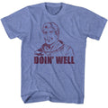 Light blue heather Flash Gordon t-shirt featuring Flash Gordon Doin Well design