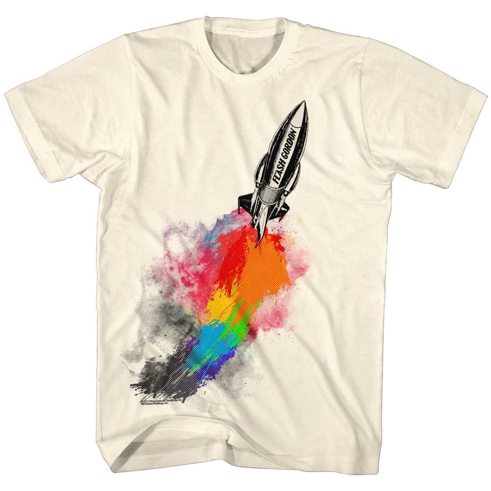 Natural Flash Gordon t-shirt featuring Flash Gordon So Long Monotony design