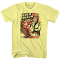 Yellow heather Flash Gordon t-shirt featuring Flash Gordon To The Stars design