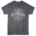 Heather charcoal Flash Gordon t-shirt featuring Flash Gordon Sugo design