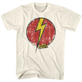 Natural Flash Gordon t-shirt featuring a Flash Bolt design