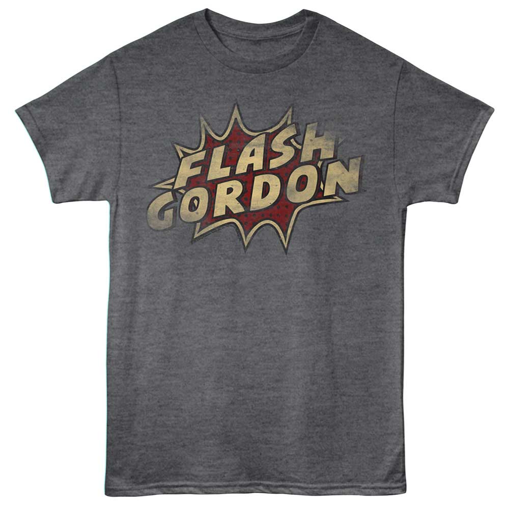 Heather charcoal Flash Gordon t-shirt featuring Flash Gordon Dots design