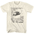 Natural Flash Gordon t-shirt featuring Flash Gordon Heavy Hearts design