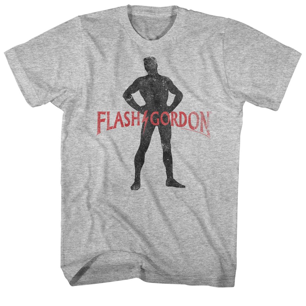 Gray heather Flash Gordon t-shirt featuring Flash Gordon Gawdon design