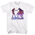 White Flash Gordon t-shirt featuring Flash Gordon Silhouette design