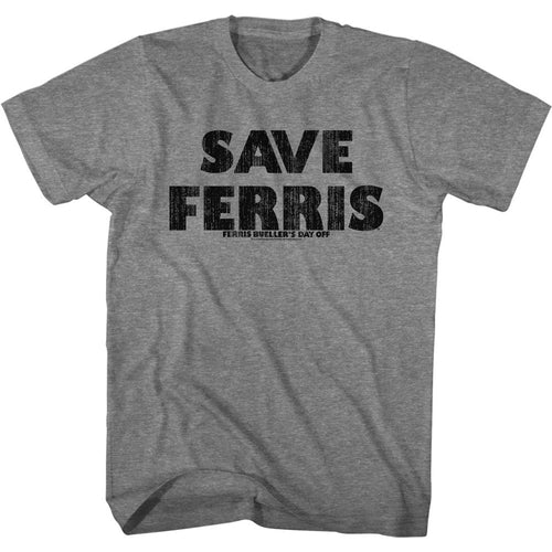 Graphite heather Ferris Bueller's Day Off t-shirt featuring Ferris Buellers Day Off Save Ferris water tower design