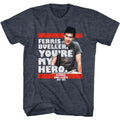 Navy heather Ferris Bueller's Day Off t-shirt featuring Ferris Buellers Day Off My Hero design
