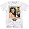 White Ferris Bueller's Day Off t-shirt featuring Ferris Buellers Day Off Sloane Collage design