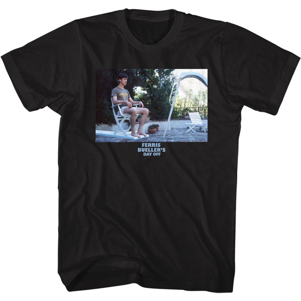 Black Ferris Bueller's Day Off t-shirt featuring Ferris Buellers Day Off Diving Board design