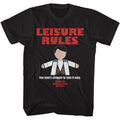 Black Ferris Bueller's Day Off t-shirt featuring Ferris Buellers Day Off Leisure Rules design