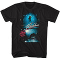 Black Flashdance t-shirt featuring Flashdance Backlit Performing design
