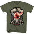 Military green Five Finger Death Punch t-shirt featuring Five Finger Death Punch Got Your Six 2015 album design